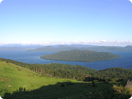 美幌峠から屈斜路湖の眺め