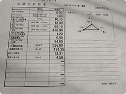 土壌分析のデータ