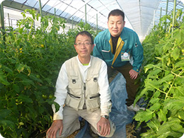 指導員の空閑さんとJA筑前あさくらの松尾さん