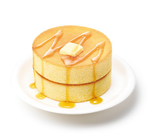 【イートイン・時間限定】ダブル ふんわりスフレパンケーキ＜メープルシロップ＞