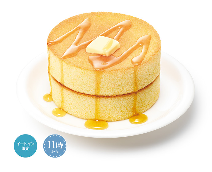 【イートイン・時間限定】ダブル ふんわりスフレパンケーキ＜メープルシロップ＞