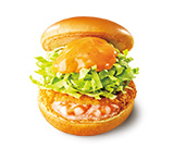 エビマヨソースの海老カツバーガー
