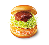 エビグラスソースの海老カツバーガー