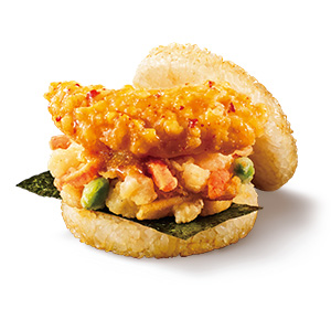 モスライスバーガーよくばり天めんたい味<海老とかきあげ>