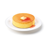 ふんわりスフレパンケーキ ＜国産白桃ソース＞