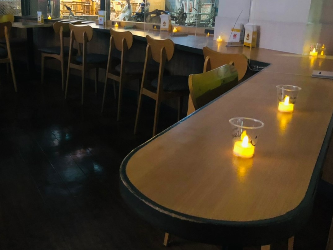 いつもと違う雰囲気の店内