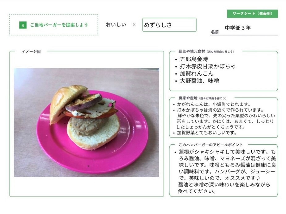 アイデアが詰まった発表ワークシート