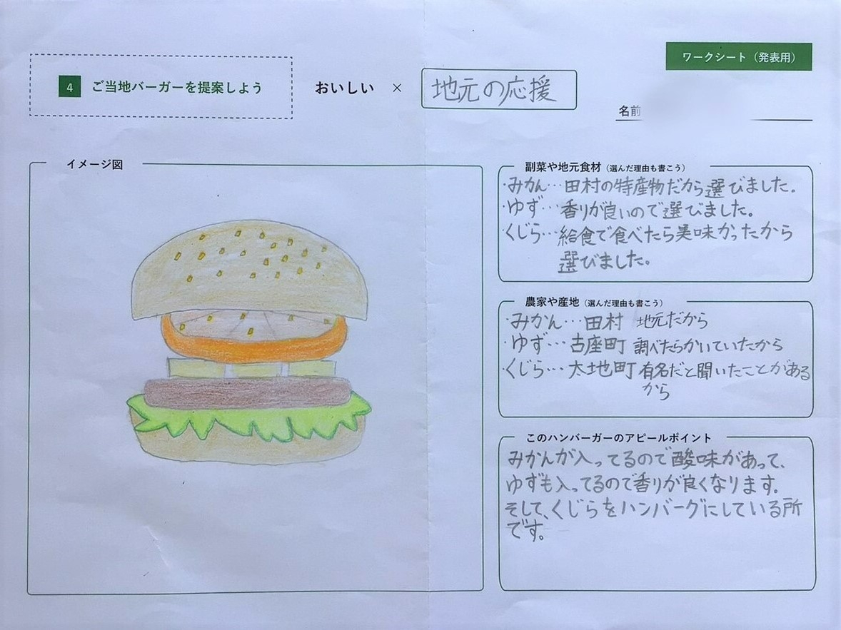 アイデアが詰まった発表ワークシート