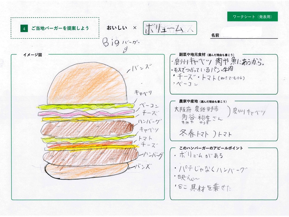 アイデアが詰まった発表ワークシート