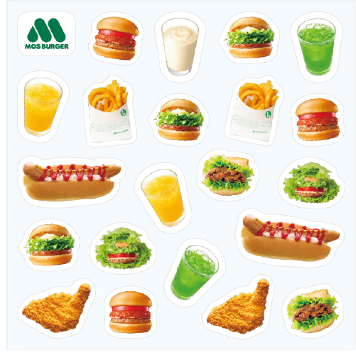 モスバーガーぷっくりシール